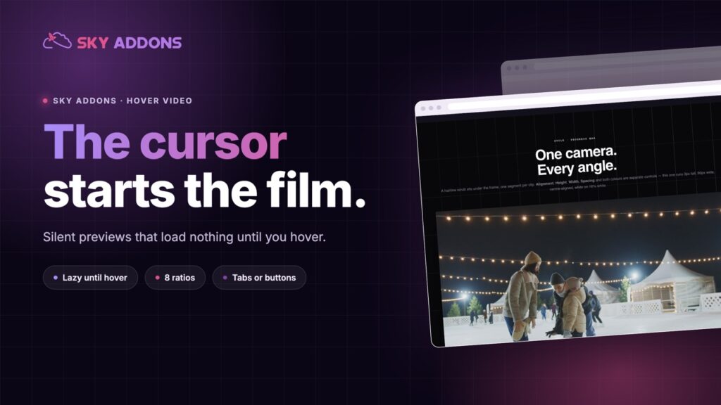 Elementor Hover Video: Let the Cursor Start the Film, Not a Click