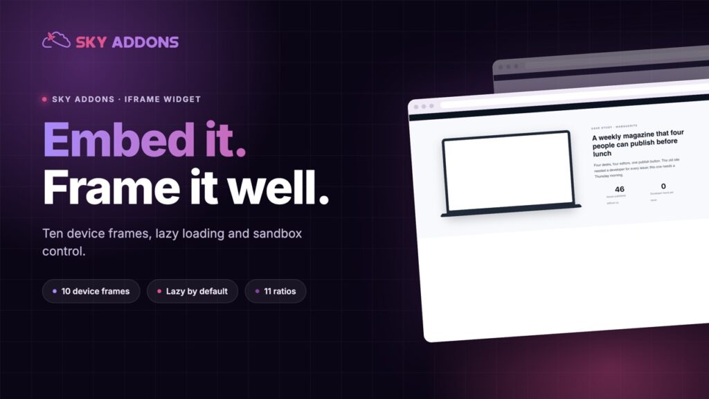 Elementor Iframe Widget: Embed Anything and Make It Look Deliberate