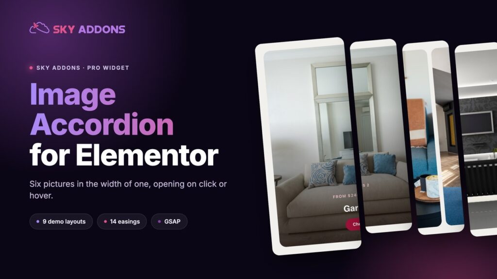 Image Accordion for Elementor: Six Pictures in the Width of One