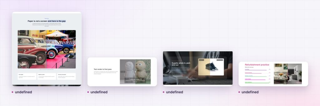Four Elementor image compare layouts from the demo page