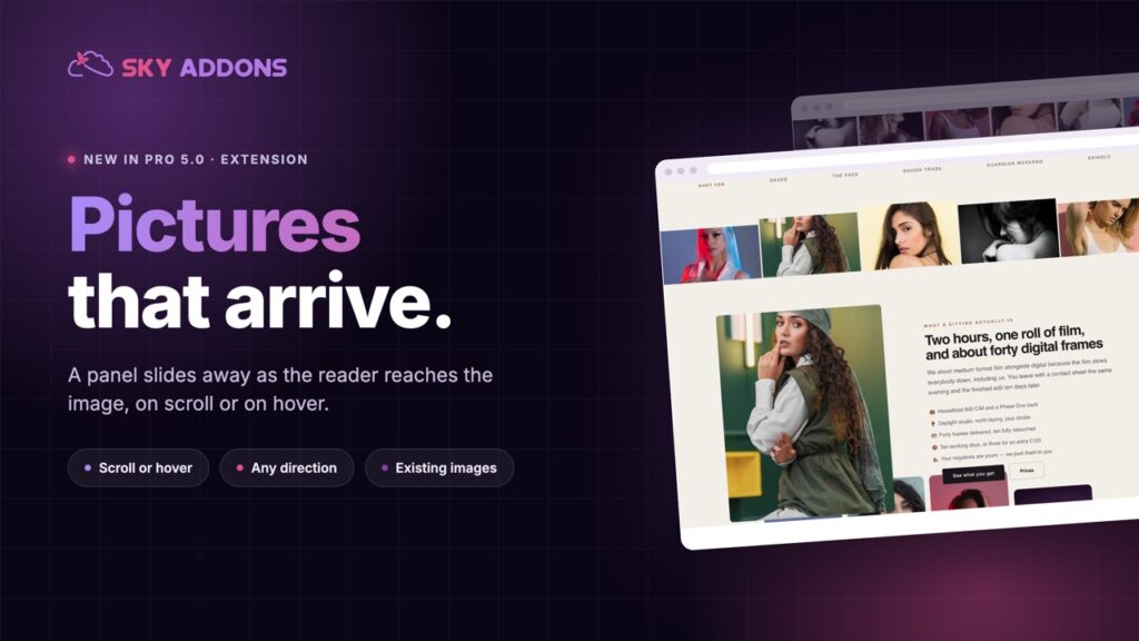 Elementor Image Curtain: Reveal the Picture Instead of Just Showing It
