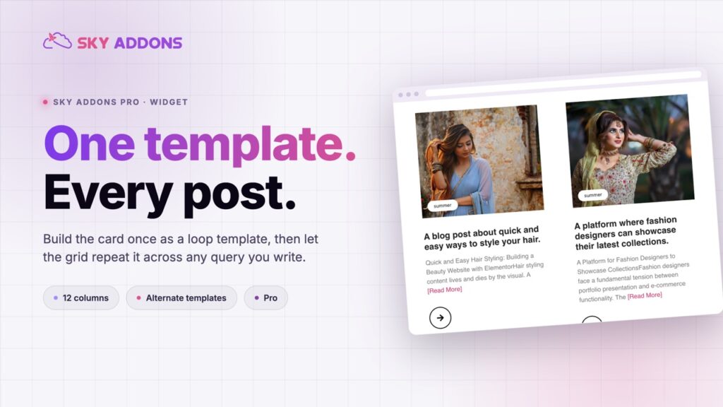 Loop Grid: 12 Columns and Smart Alternate Templates for Any Query