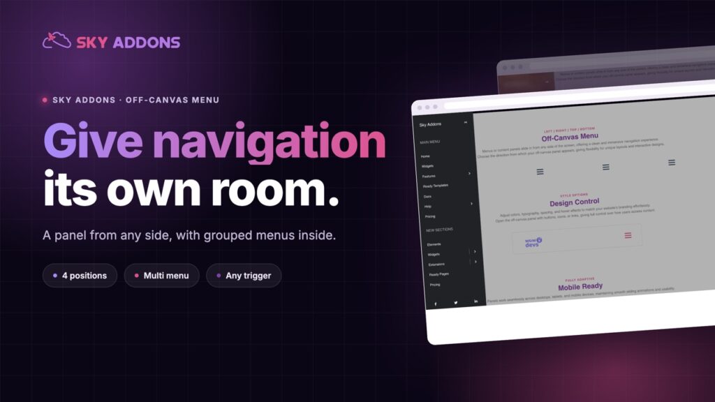 Elementor Offcanvas Menu: Give Navigation Its Own Room