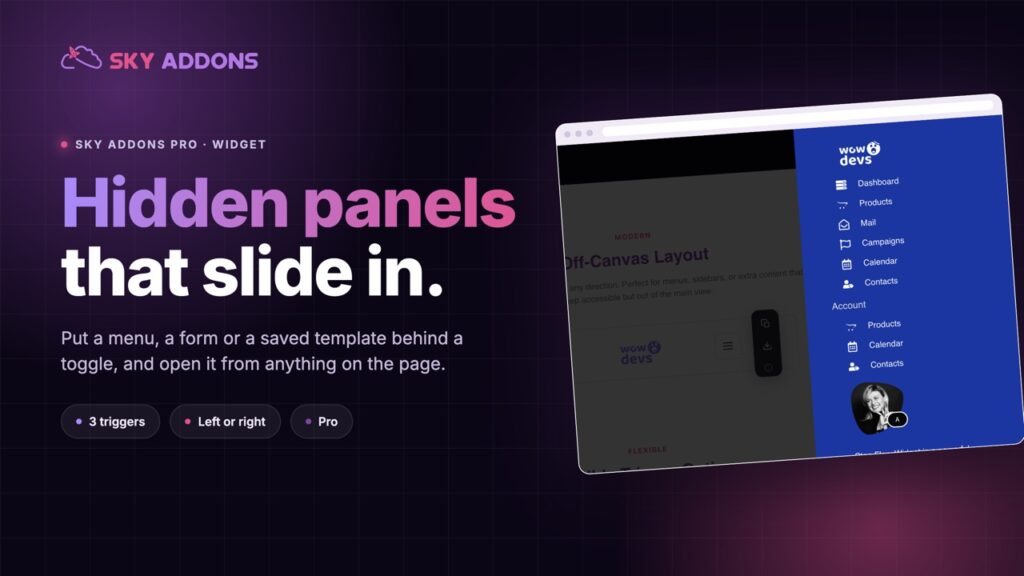 Offcanvas Panel: 3 Easy Triggers for Slide In Content