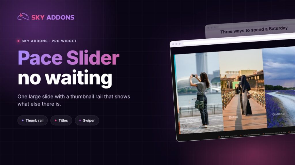 Pace Slider for Elementor: A Main Slide With Its Own Thumbnail Rail