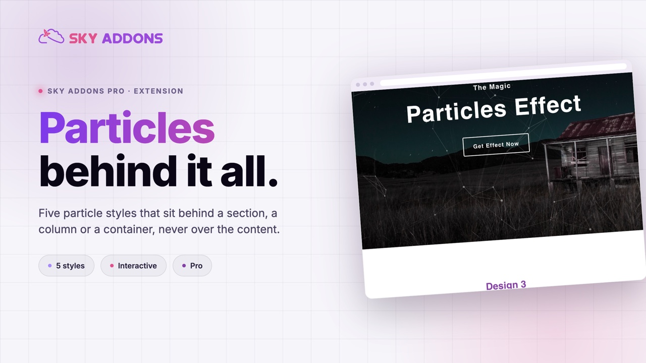 Particles Effects for Elementor by Sky Addons