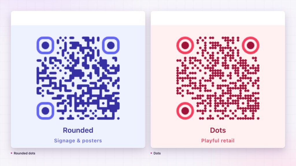 QR code for Elementor in rounded and dot styles