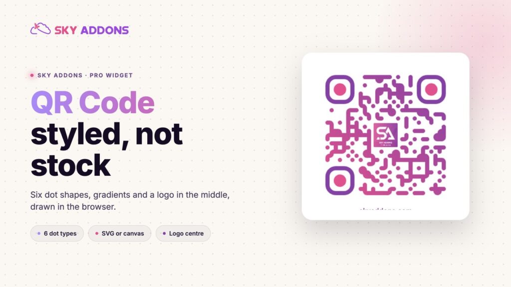 QR Code for Elementor: A Styled Code Your Brand Can Live With