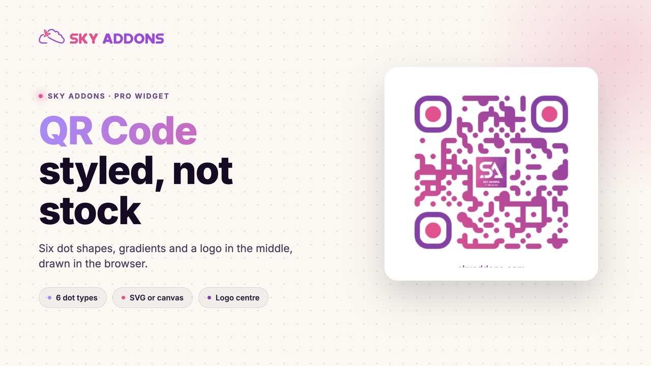QR Code for Elementor by Sky Addons