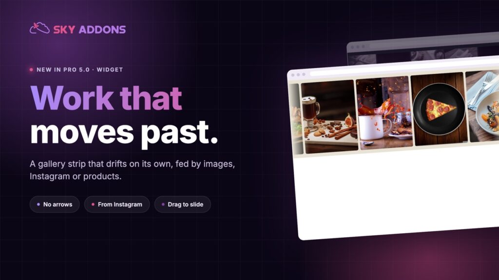 Elementor Showcase Flow: A Gallery That Moves So Nobody Has To Click