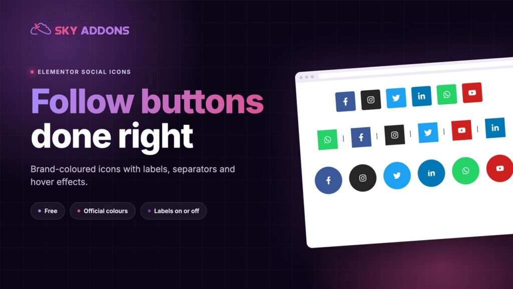 Elementor Social Icons: Follow Buttons Worth Tapping