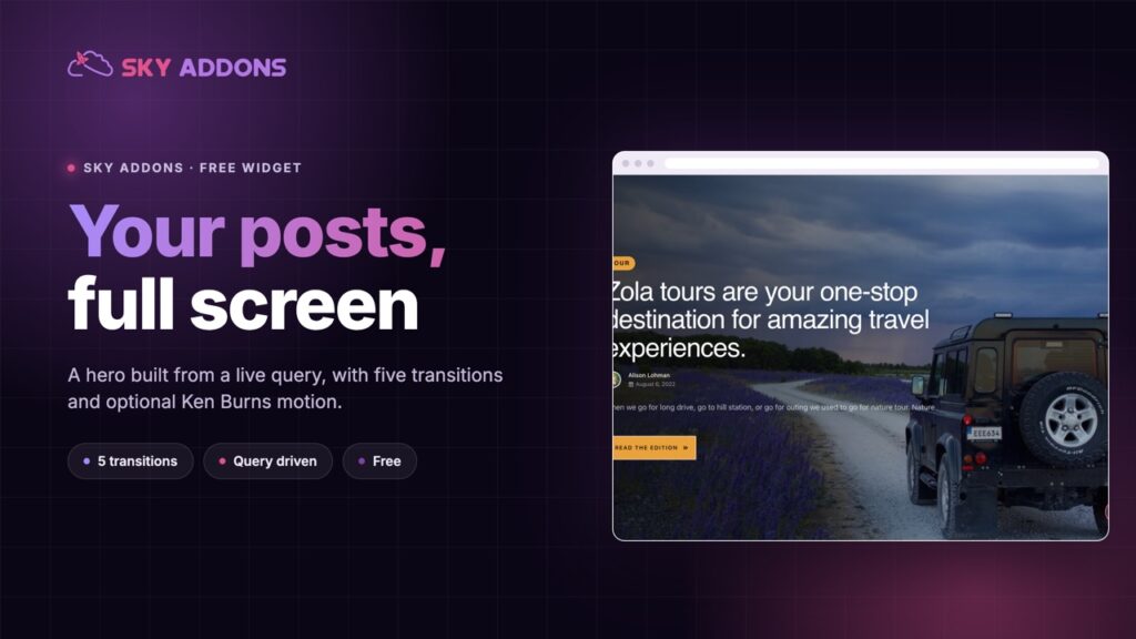 Stellar Slider: Turn Your Latest Posts Into a Full-Screen Hero