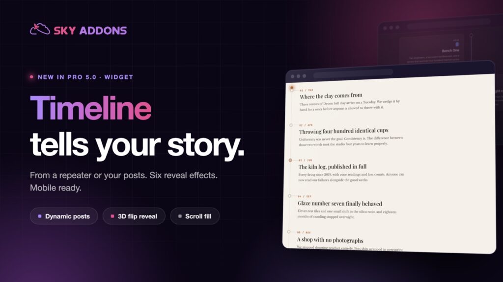 Elementor Timeline Widget: Turn a Dull List of Dates Into a Story
