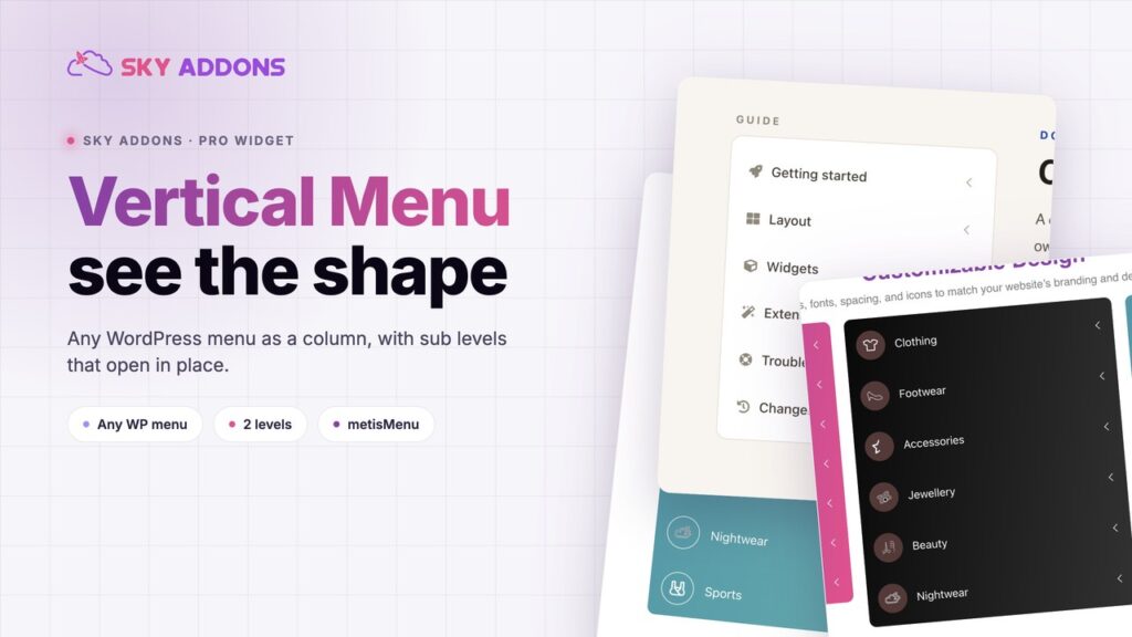 Vertical Menu for Elementor: Sidebar Navigation That Holds Its Place