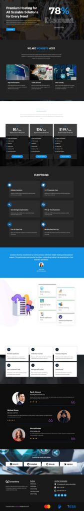 Sky Addons Hosting Provider Elementor template preview
