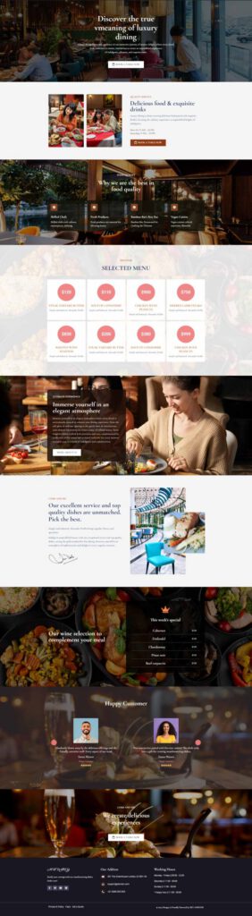 Sky Addons Hungry Restaurant Elementor template preview