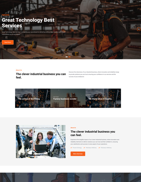 Sky Addons Metal Elementor template preview