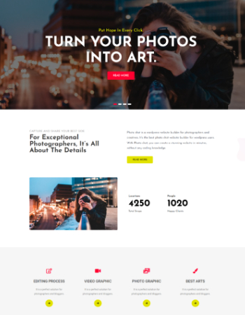 Sky Addons Pixshot Elementor template preview