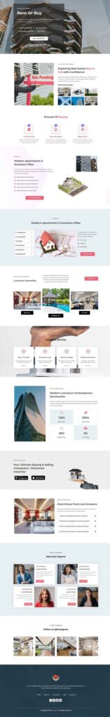 Sky Addons Property Business Elementor template preview