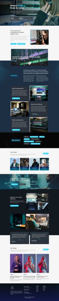 Sky Addons Studio Record Elementor template preview