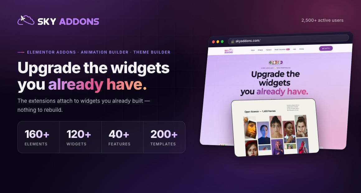 Sky Addons - Elementor Addons, Animation Builder & Theme Builder WordPress Plugin