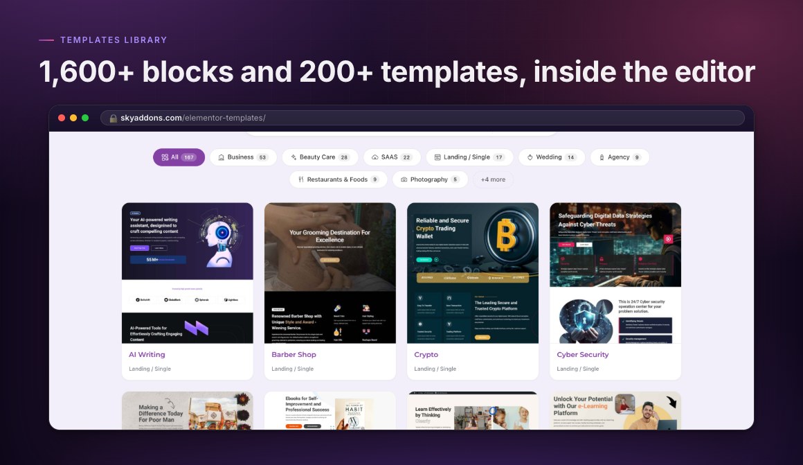 Sky Addons - Elementor Addons, Animation Builder & Theme Builder WordPress Plugin
