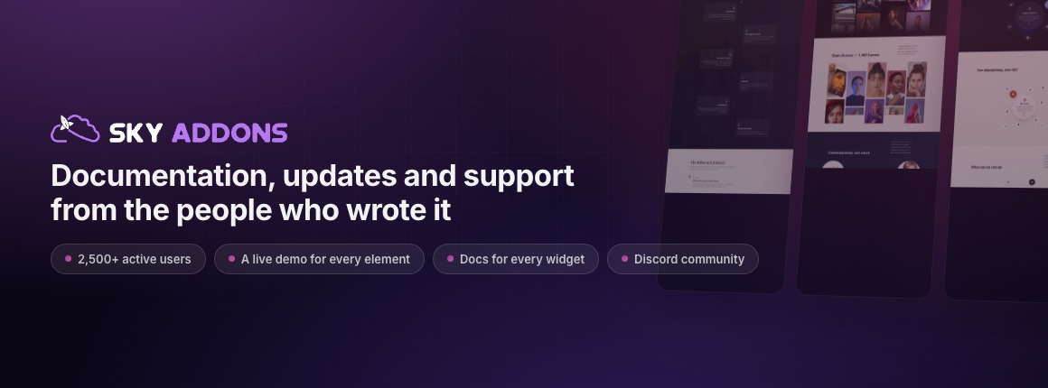 Sky Addons - Elementor Addons, Animation Builder & Theme Builder WordPress Plugin