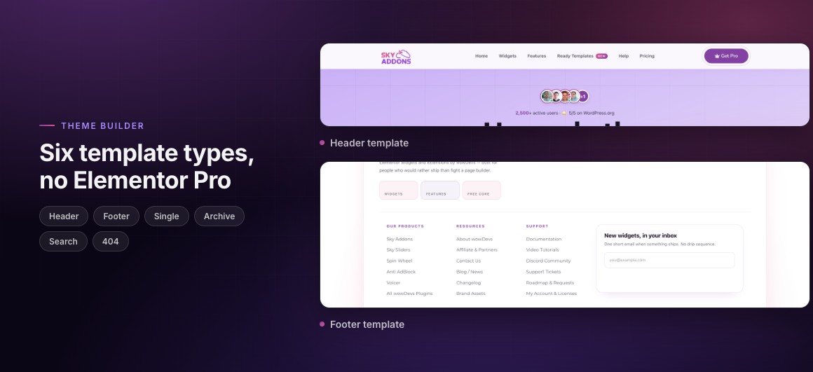 Sky Addons - Elementor Addons, Animation Builder & Theme Builder WordPress Plugin